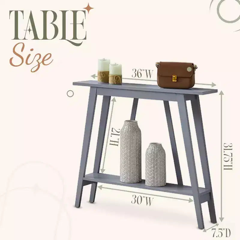 Kings Brand Furniture – Console étroite avec étagère de rangement pour couloir, entrée, vestibule, salon