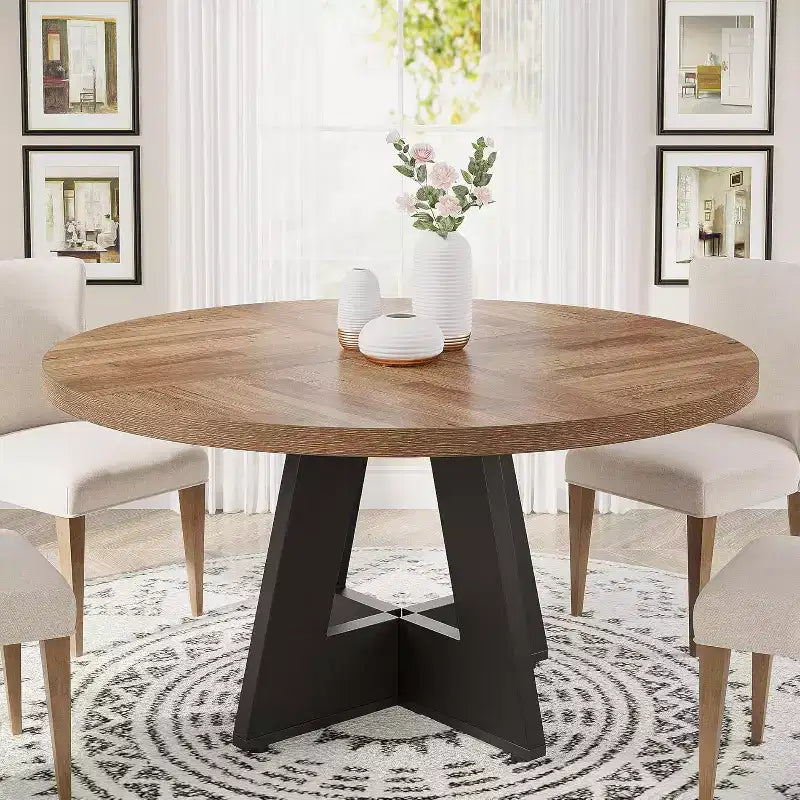 Table à manger ronde de 120 cm pour 4 personnes