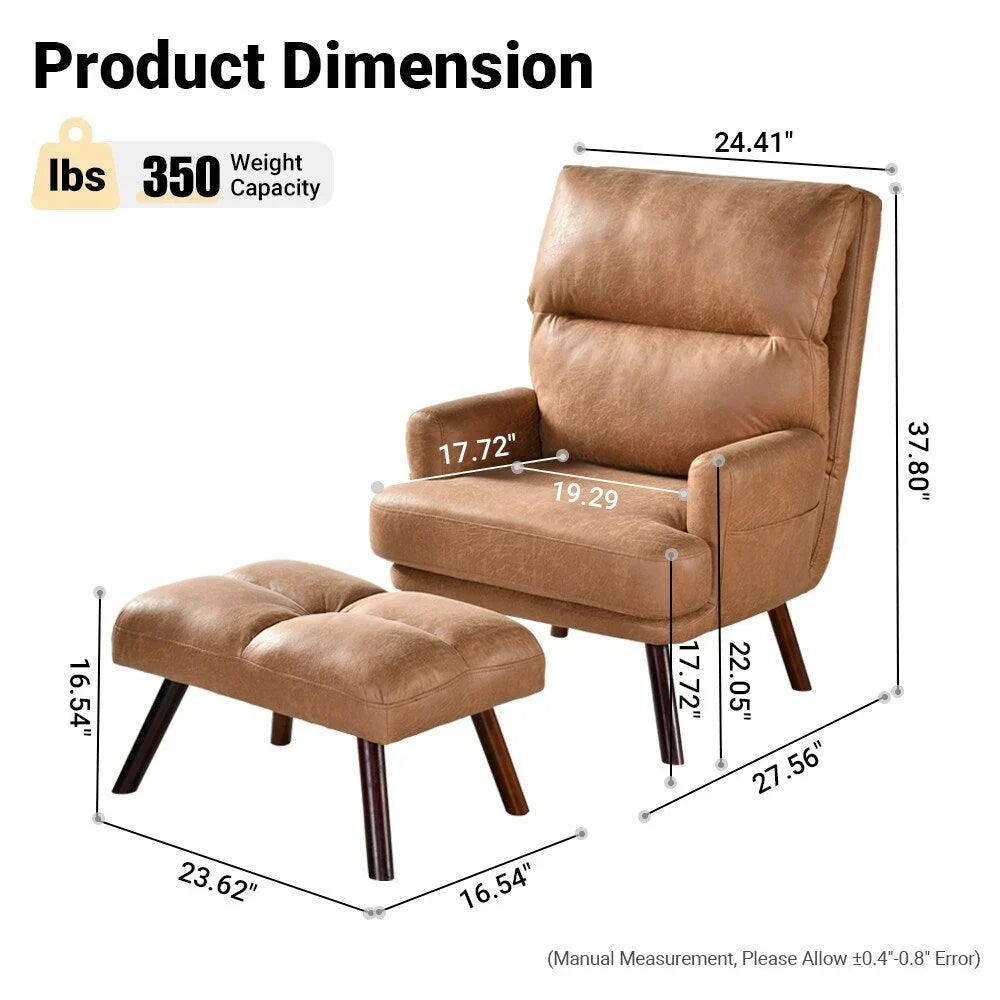 Fauteuil inclinable réglable OVIOS avec repose-pieds