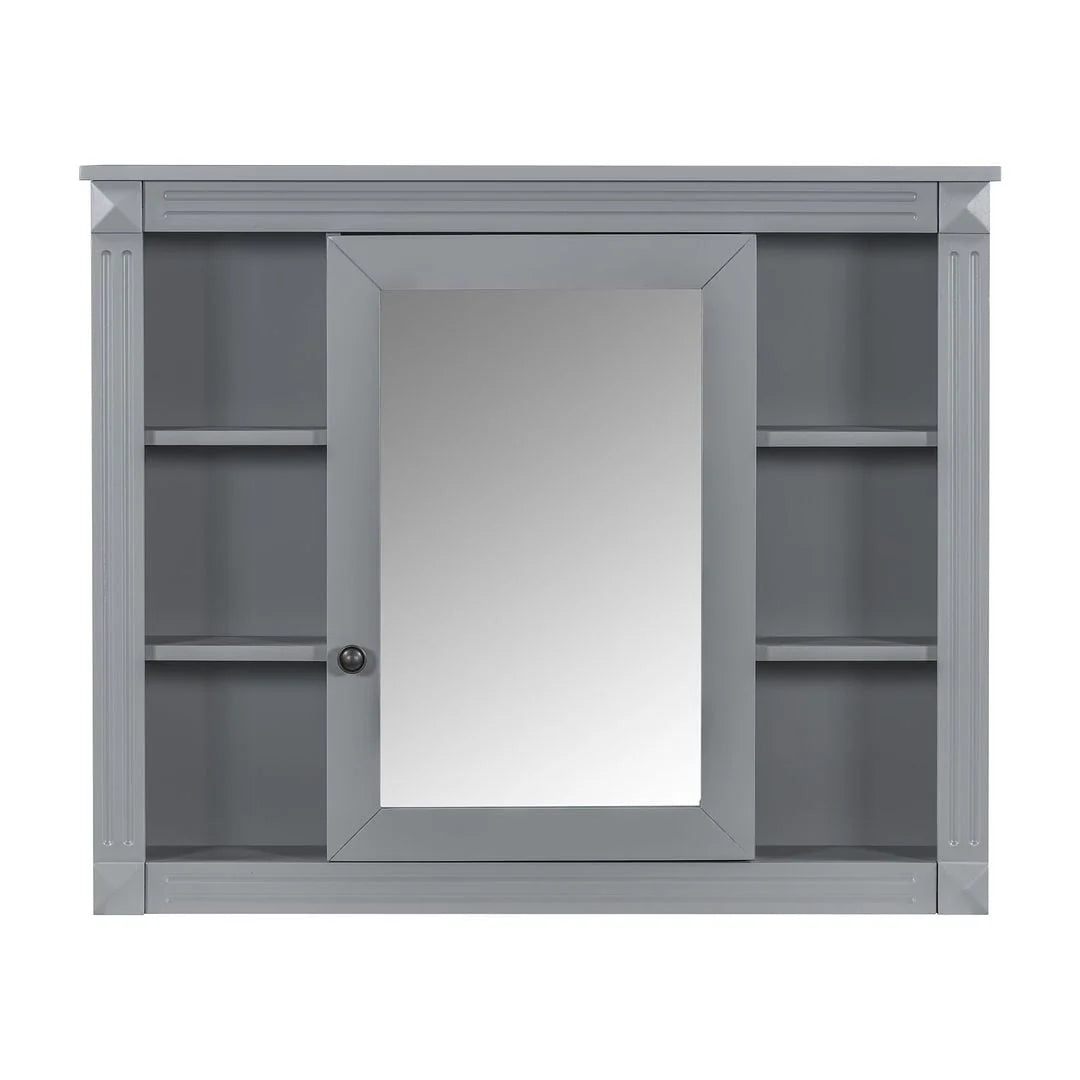 Meuble-lavabo moderne de 36 po avec vasque et armoire à miroir, 2 portes et 2 tiroirs