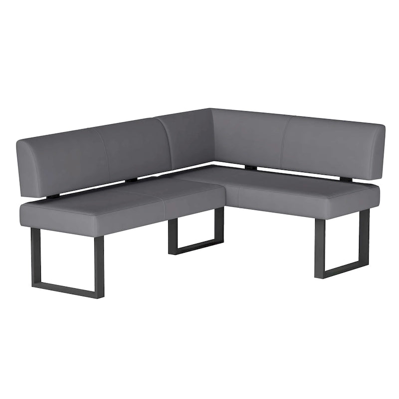 Ensemble de salle à manger Lillian 3 pièces gris brillant Somette avec table, coin repas et banc