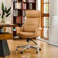 Fauteuil de bureau pivotant réglable en similicuir Glitzhome Mid-century 48 pouces