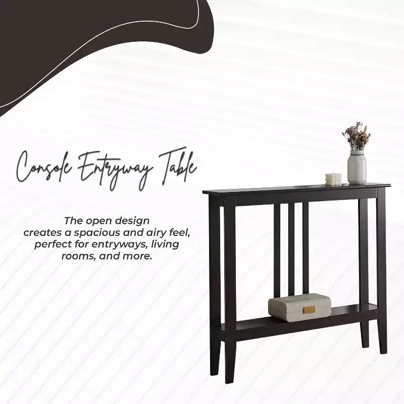 Console étroite avec étagères pour entrée, couloir ou salon