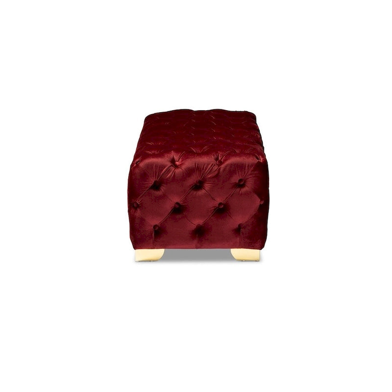 Banc ottoman en velours Gracewood Hollow Solanki