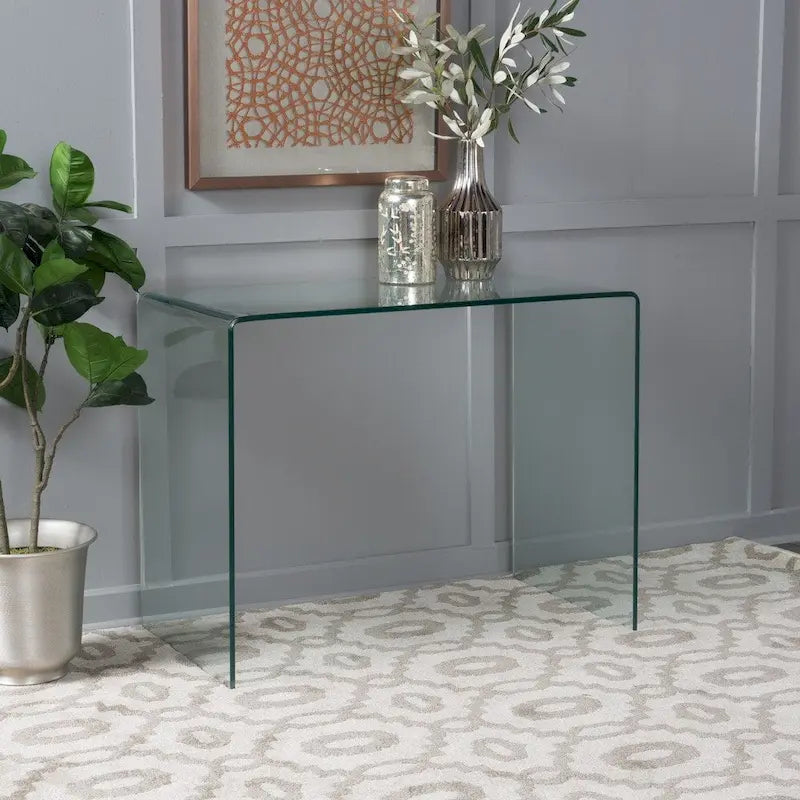 Bureau Ramona en verre trempé par Christopher Knight Home
