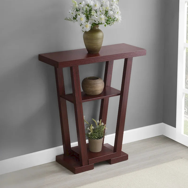 Table console Newport V avec étagères de Convenience Concepts