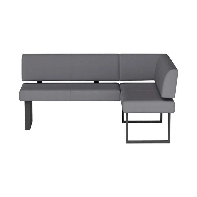 Ensemble de salle à manger Lillian 3 pièces gris brillant Somette avec table, coin repas et banc