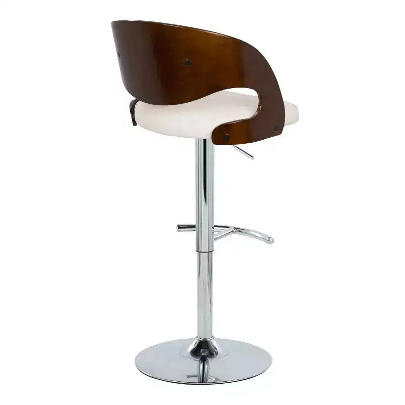 Lot de 2 tabourets de bar réglables pivotants Pino, style Mid-Century Modern - Lumisource