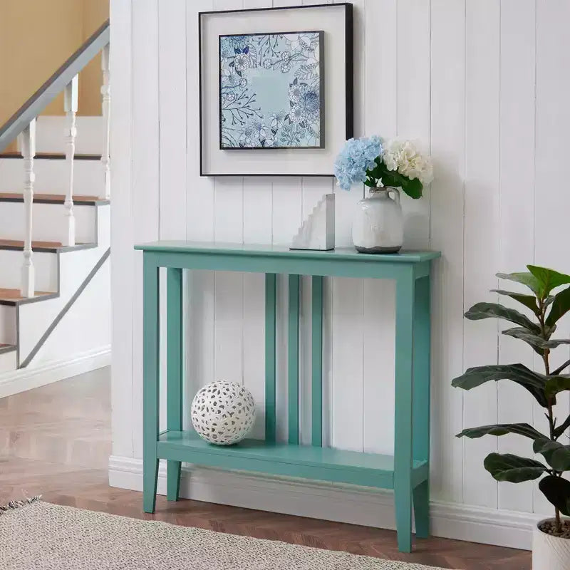 Console étroite avec étagères pour entrée, couloir ou salon