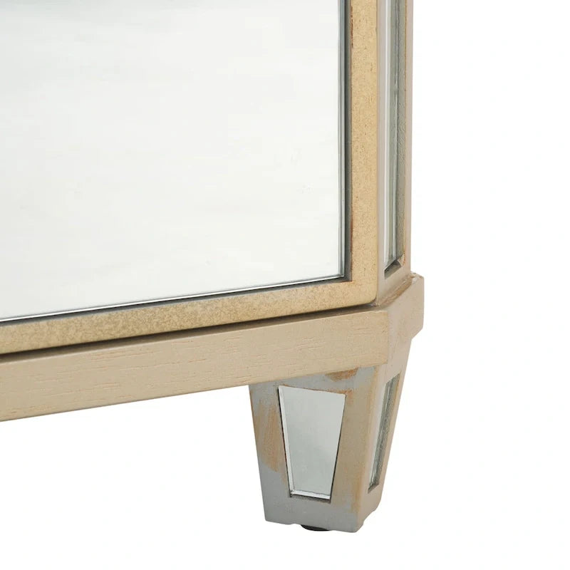 Table de chevet SAFAVIEH Miracle à 3 tiroirs et miroir