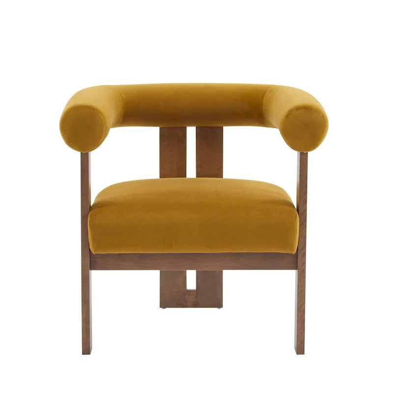 Fauteuil d'appoint Gilbert moderne à accoudoirs ronds par Christopher Knight Home