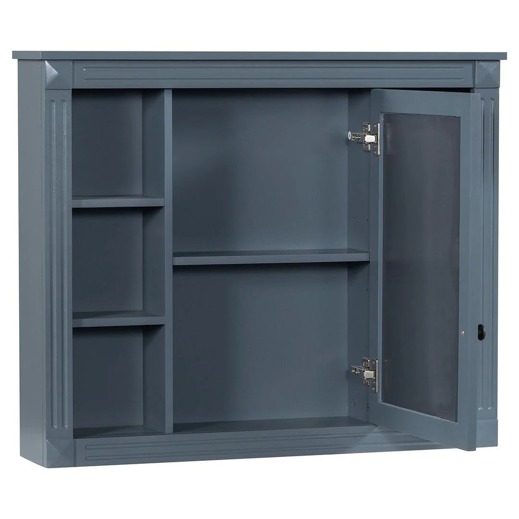Meuble-lavabo moderne de 36 po avec vasque et armoire à miroir, 2 portes et 2 tiroirs