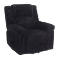 Fauteuil inclinable en velours côtelé, canapé inclinable manuel avec poignée, accoudoirs rembourrés, rembourrage épais, poche latérale, salon, chambre, salle de cinéma maison, gris foncé