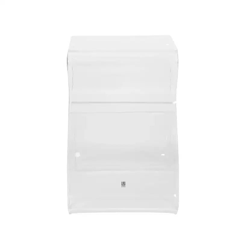 Tabouret et porte-revues Magino Transparent : Acrylique incassable, aucun assemblage requis