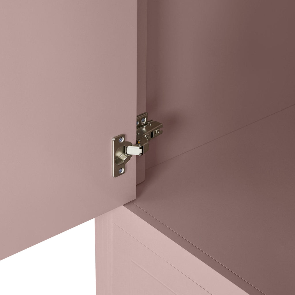 Armoire 2 portes avec tiroir - Mauve poudré