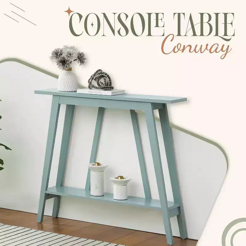 Kings Brand Furniture – Console étroite avec étagère de rangement pour couloir, entrée, vestibule, salon
