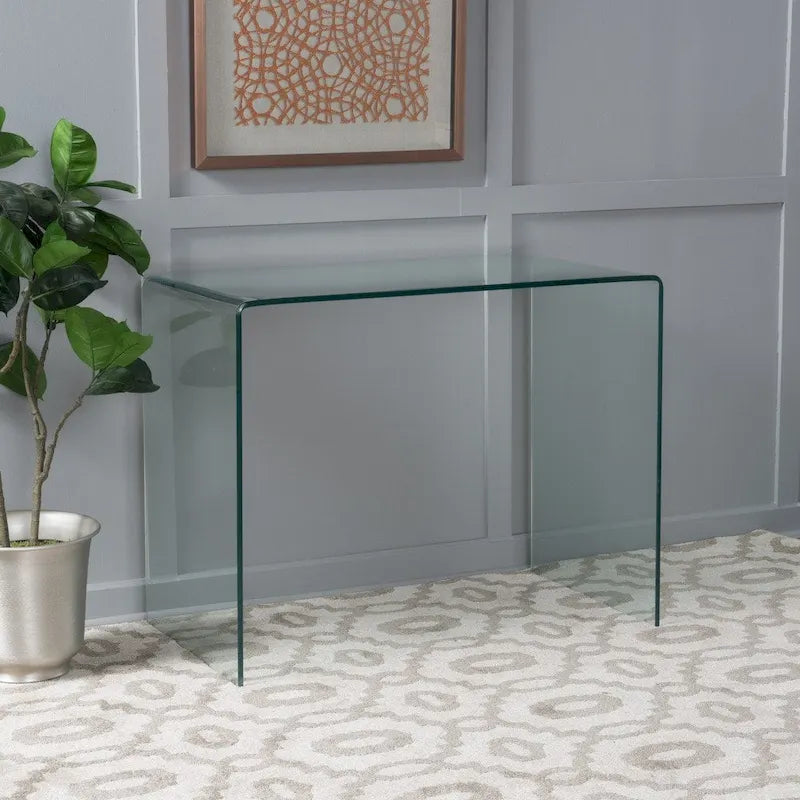 Bureau Ramona en verre trempé par Christopher Knight Home