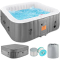 Spa gonflable extérieur pour 4 à 6 personnes avec panneau de commande, 130 jets, couverture isolante et tapis de sol - 7500 W