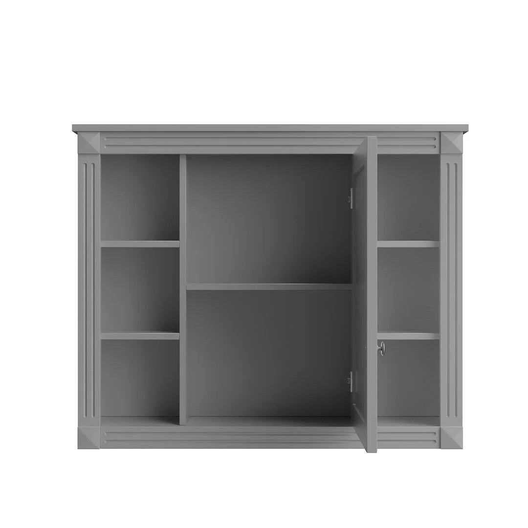 Meuble-lavabo moderne de 36 po avec vasque et armoire à miroir, 2 portes et 2 tiroirs