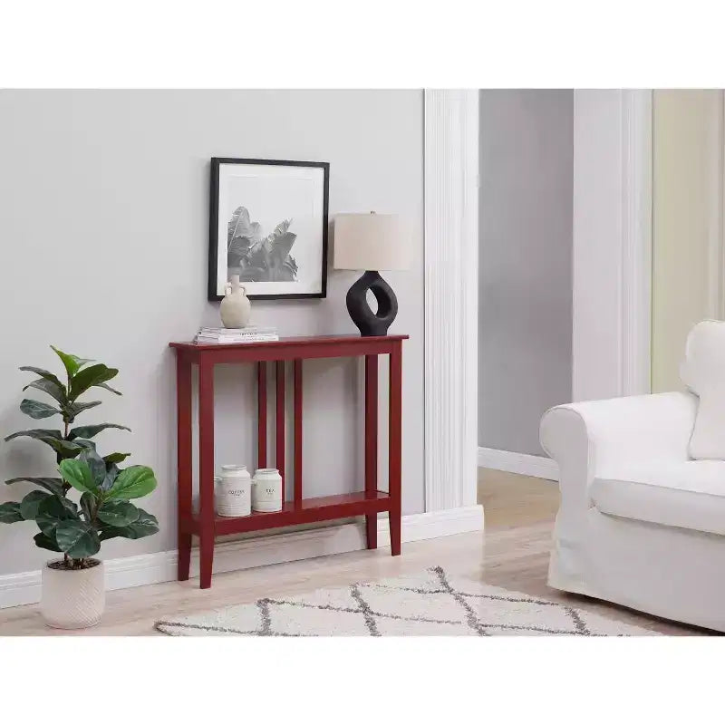 Console étroite avec étagères pour entrée, couloir ou salon