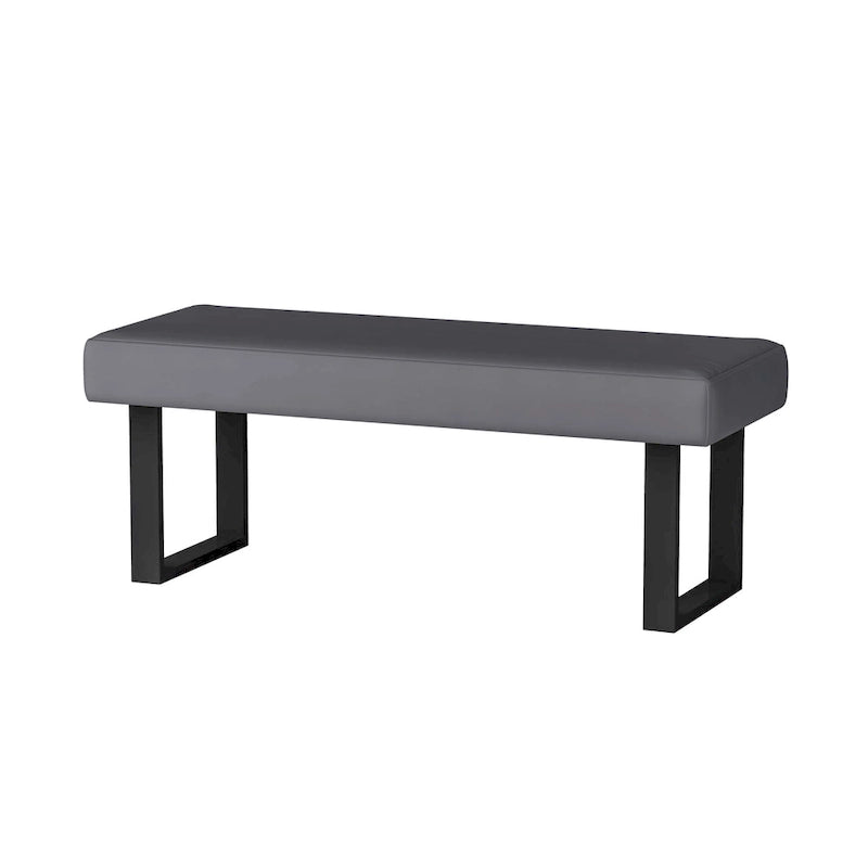 Ensemble de salle à manger Lillian 3 pièces gris brillant Somette avec table, coin repas et banc