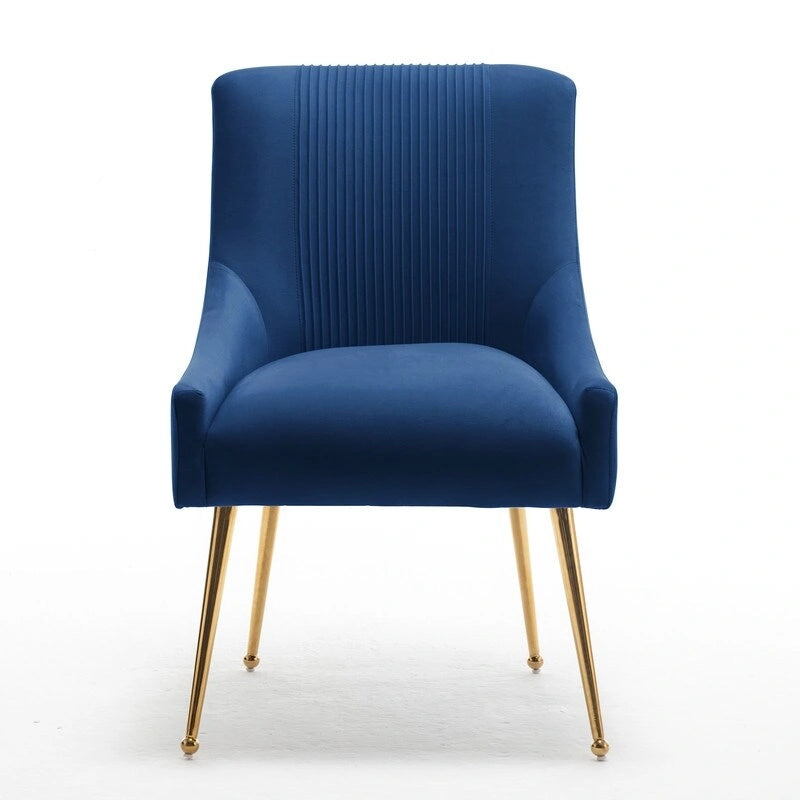 SEYNAR Lot de 8 chaises de salle à manger modernes en velours glamour, chaise de coiffeuse capitonnée pour salon (sans table)