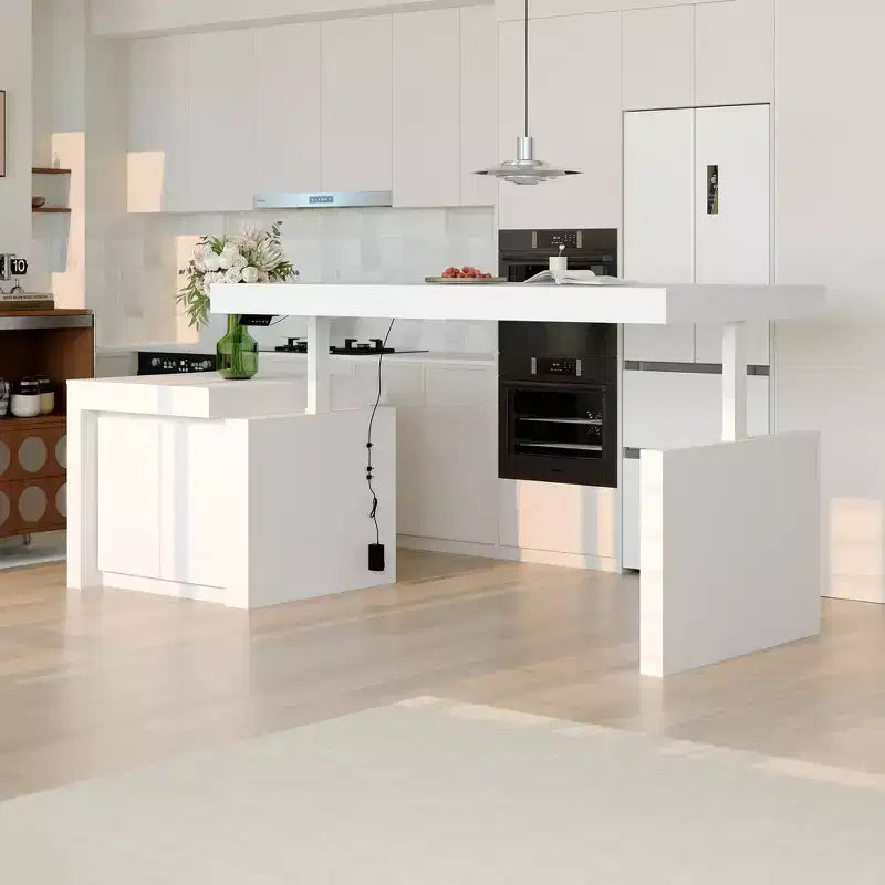 Table à manger élévatrice Hitow Modern 110W avec 3 hauteurs mémorisables, hauteur maximale de 47 pouces, capacité de charge de 150 lb, utilisation intuitive, îlot de cuisine/bar à petit-déjeuner