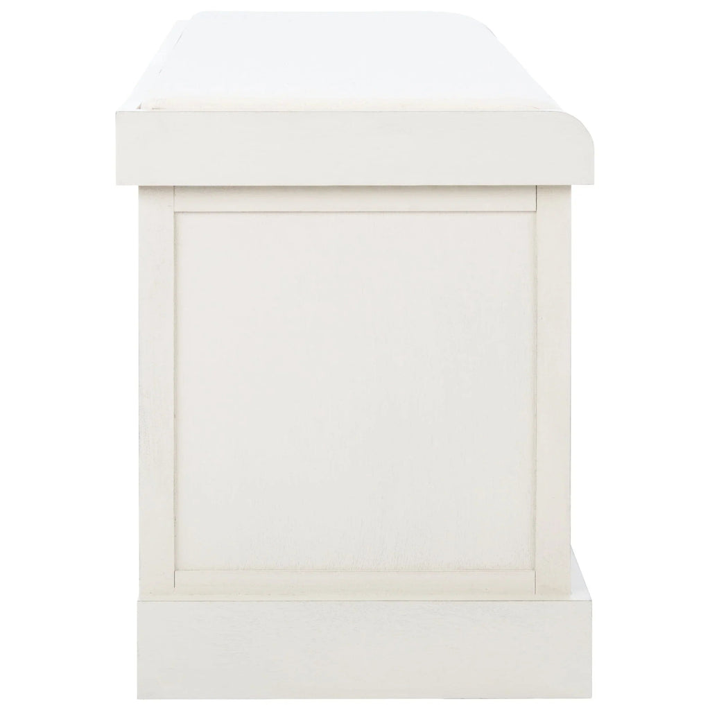 Banc de rangement SAFAVIEH Fiorello avec coussin et 3 tiroirs - 47,3 L x 15 P x 19 H - 47 L x 15 P x 19 H