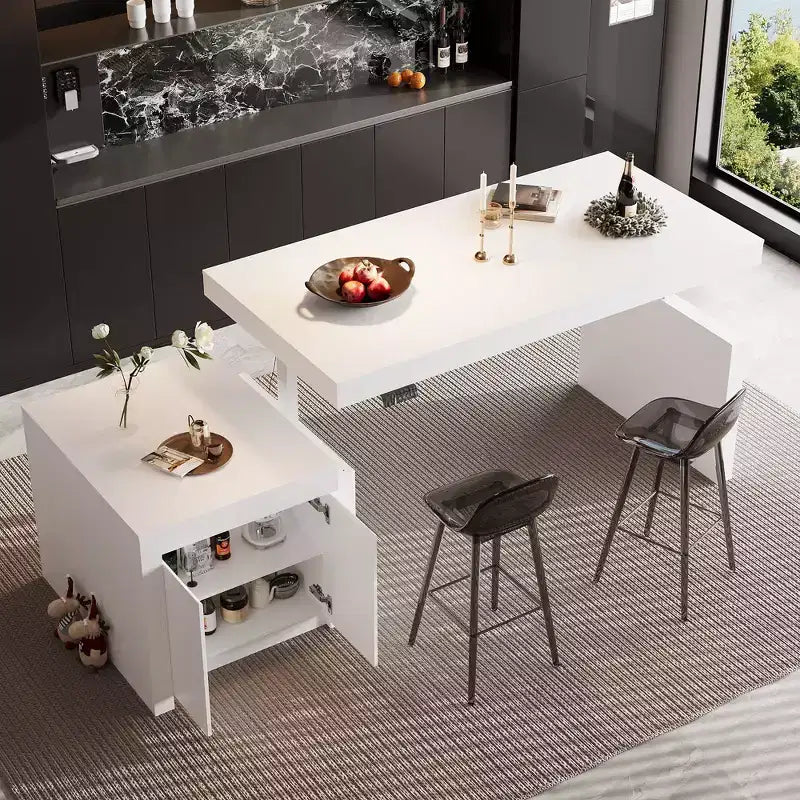 Table à manger élévatrice Hitow Modern 110W avec 3 hauteurs mémorisables, hauteur maximale de 47 pouces, capacité de charge de 150 lb, utilisation intuitive, îlot de cuisine/bar à petit-déjeuner