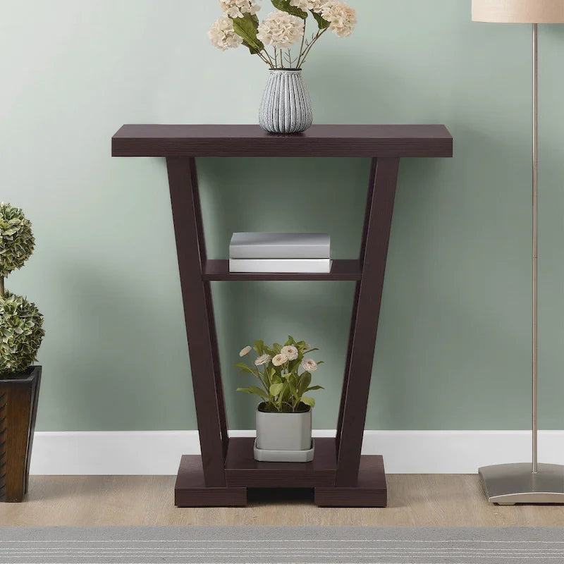 Table console Newport V avec étagères de Convenience Concepts