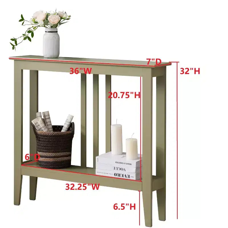 Console étroite avec étagères pour entrée, couloir ou salon