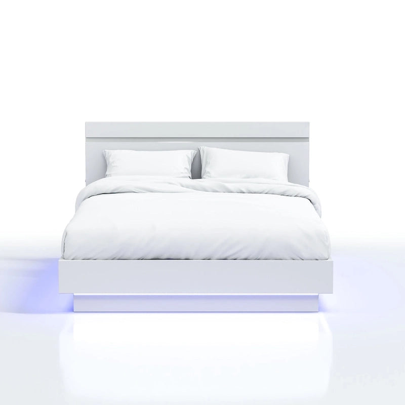 Lit plateforme moderne avec éclairage DEL blanc