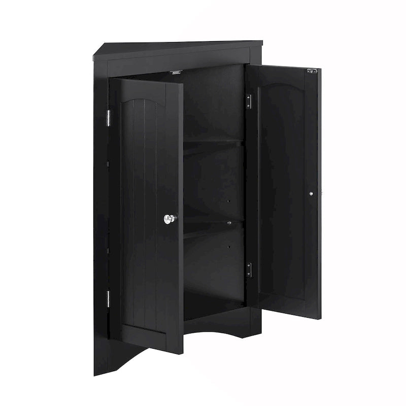 Meuble d'angle avec portes et étagères