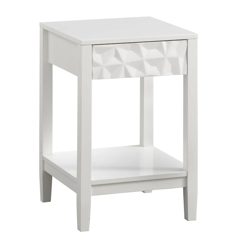 Table d'appoint à tiroir géométrique