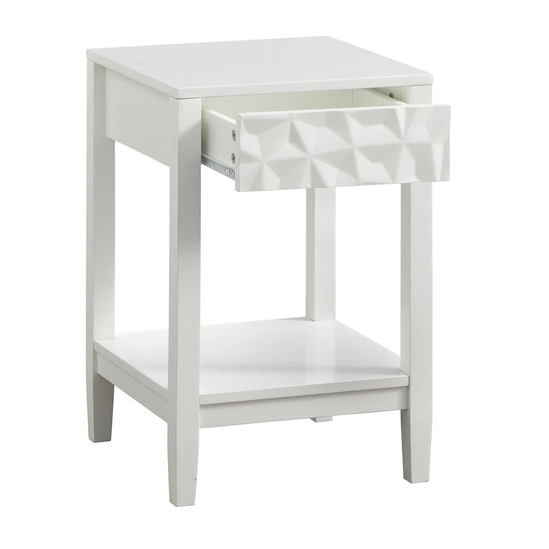 Table d'appoint à tiroir géométrique