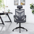 Chaise de bureau ergonomique réglable avec appui-tête
