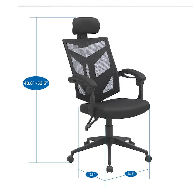 Chaise de bureau ergonomique réglable avec appui-tête