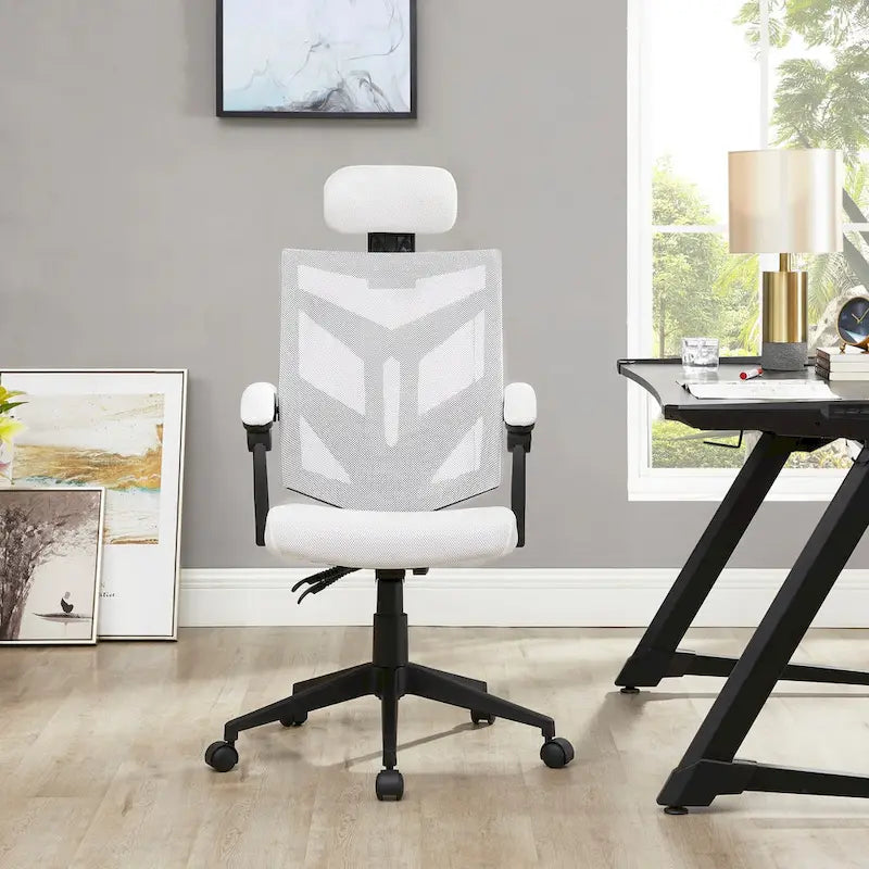 Chaise de bureau ergonomique réglable avec appui-tête