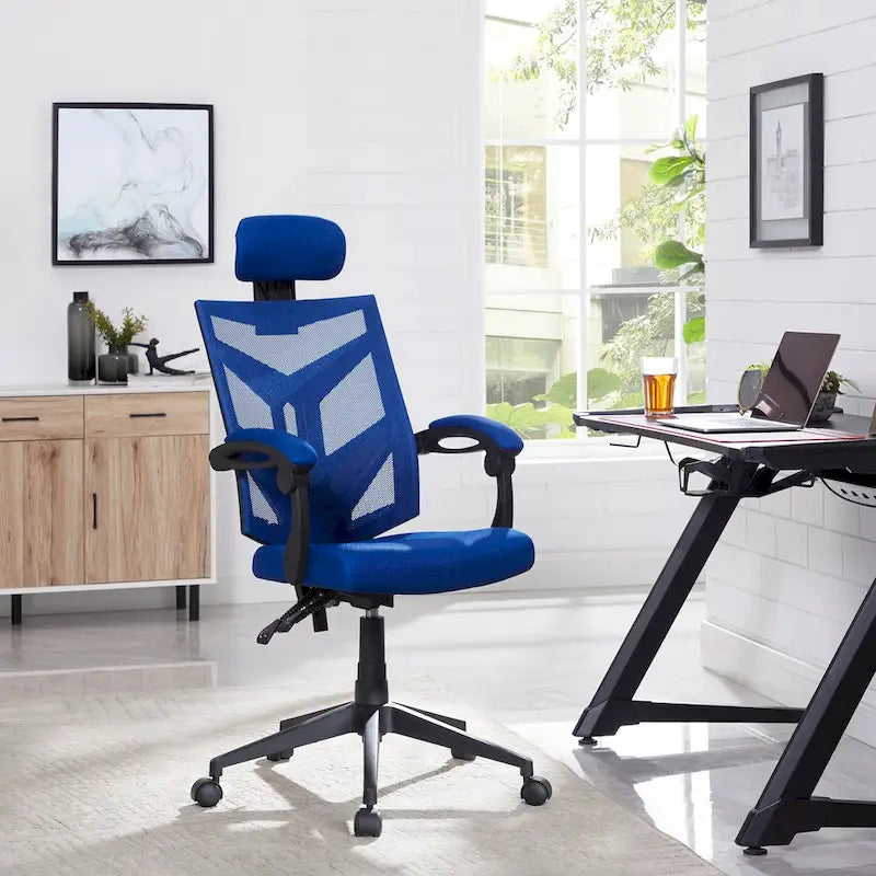 Chaise de bureau ergonomique réglable avec appui-tête