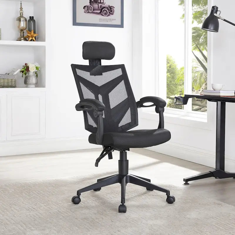 Chaise de bureau ergonomique réglable avec appui-tête