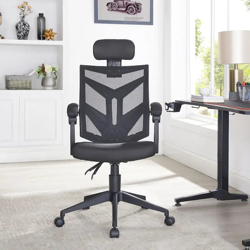 Chaise de bureau ergonomique réglable avec appui-tête