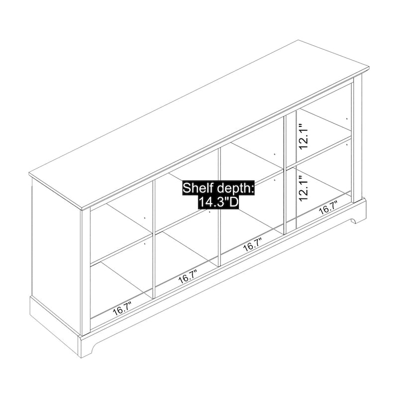 Meuble TV large 4 portes en pierre grise de 173,2 cm pour téléviseurs jusqu'à 75 pouces - 173,2 L x 43,4 l x 74,4 H cm