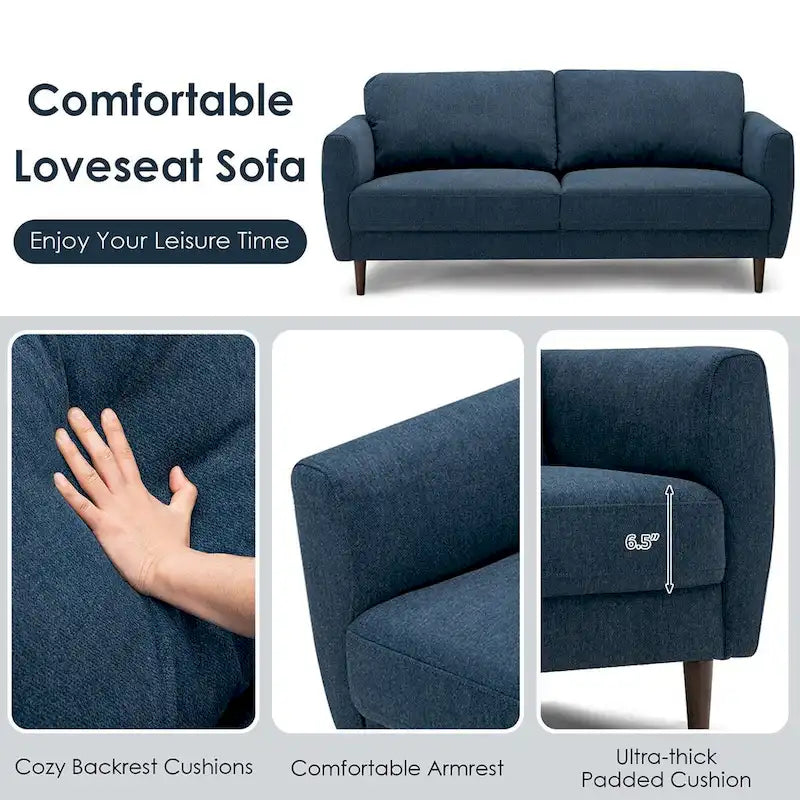 Canapé deux places en tissu de 183 cm pour salon