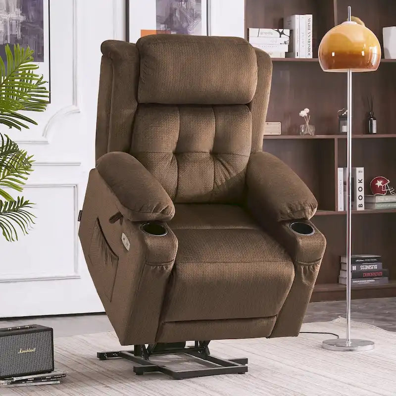 Fauteuil releveur inclinable avec appuie-tête électrique pour personnes âgées de petite taille, fauteuil releveur à position infinie