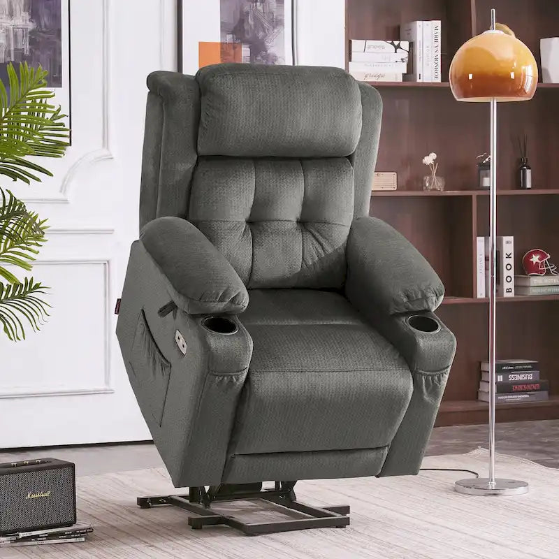 Fauteuil releveur inclinable avec appuie-tête électrique pour personnes âgées de petite taille, fauteuil releveur à position infinie