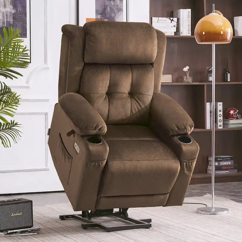 Fauteuil releveur inclinable avec appuie-tête électrique pour personnes âgées de petite taille, fauteuil releveur à position infinie