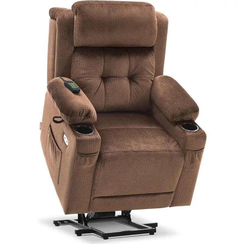 Fauteuil releveur inclinable avec appuie-tête électrique pour personnes âgées de petite taille, fauteuil releveur à position infinie