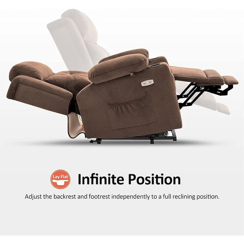 Fauteuil releveur inclinable avec appuie-tête électrique pour personnes âgées de petite taille, fauteuil releveur à position infinie