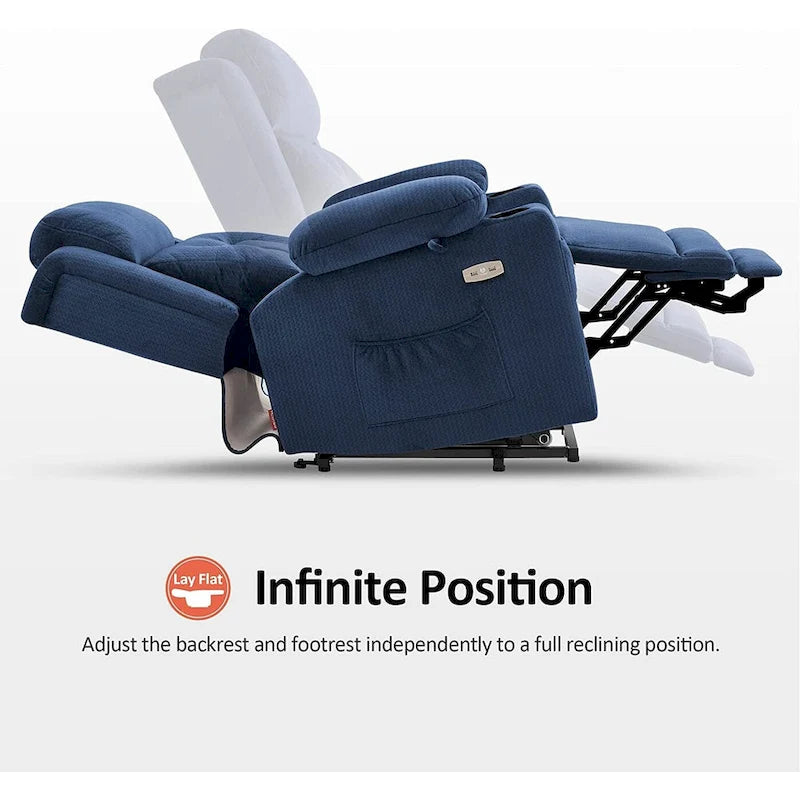 Fauteuil releveur inclinable avec appuie-tête électrique pour personnes âgées de petite taille, fauteuil releveur à position infinie