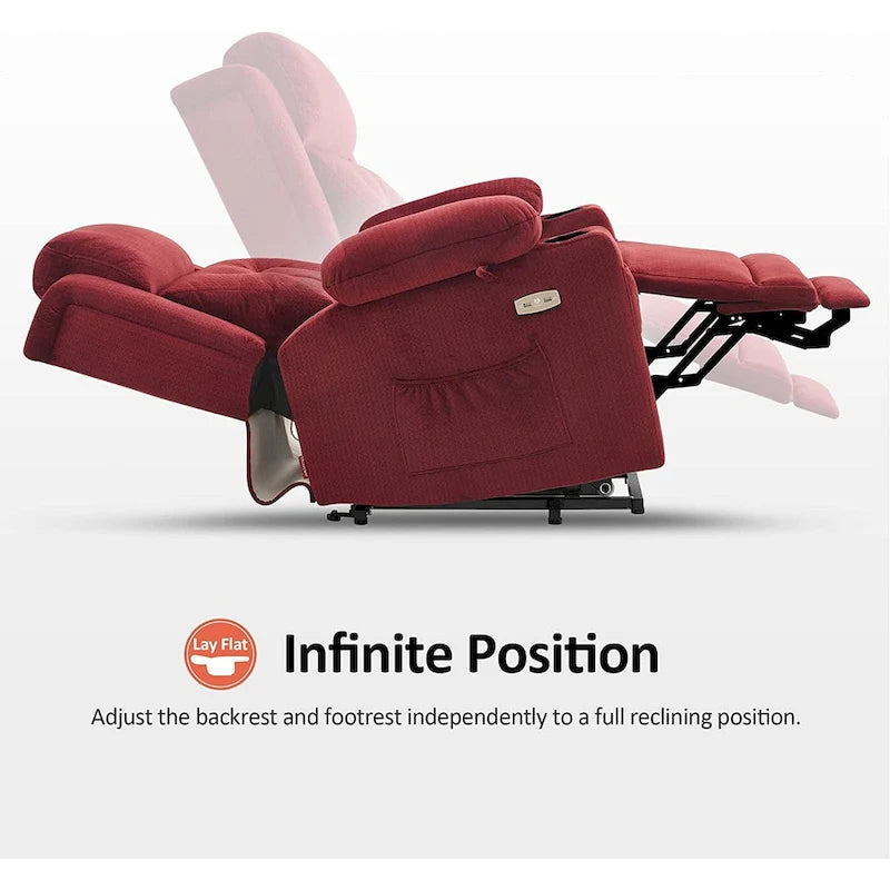 Fauteuil releveur inclinable avec appuie-tête électrique pour personnes âgées de petite taille, fauteuil releveur à position infinie